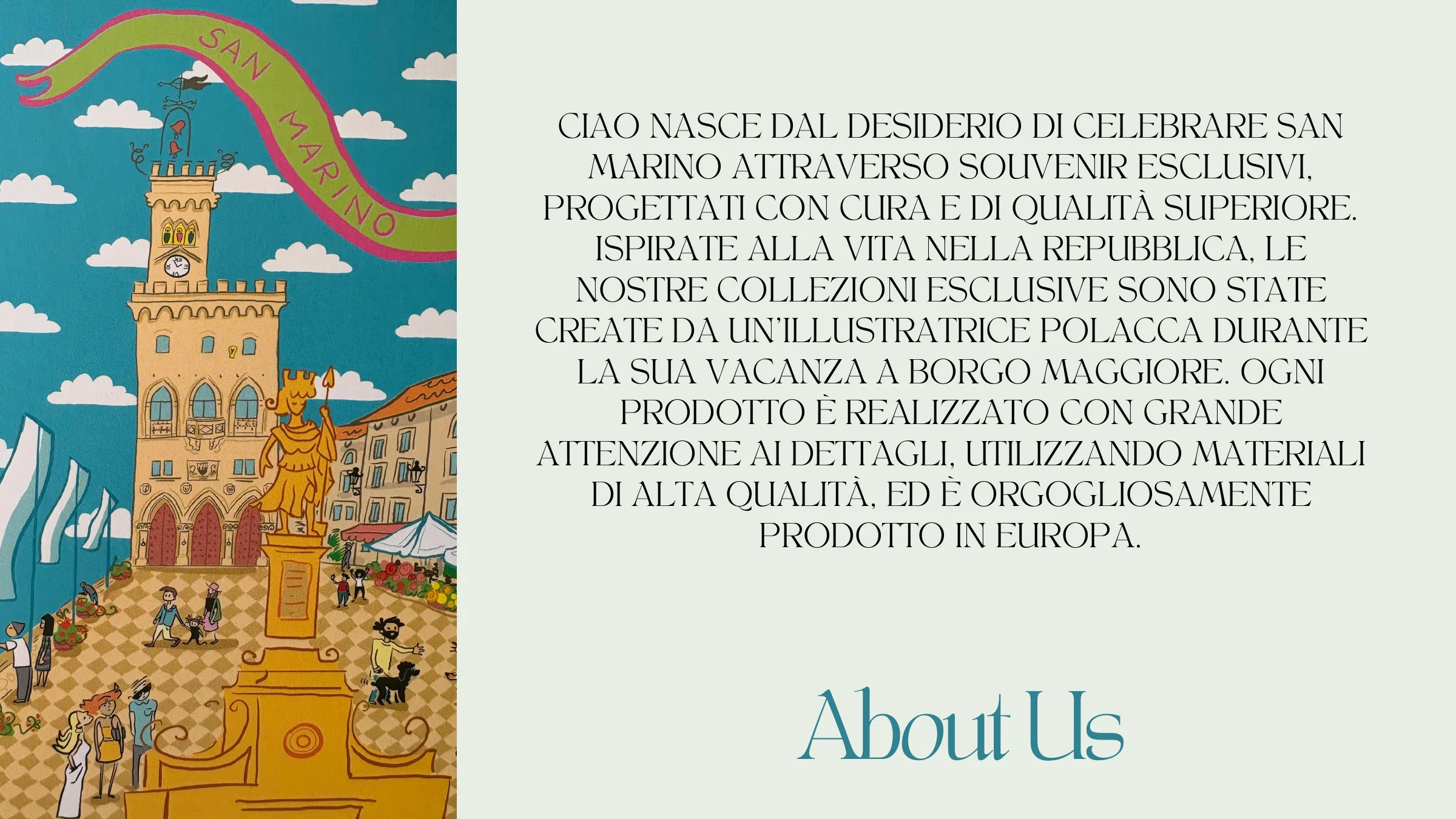 La storia di CIAO Souvenirs e illustrazione di Piazza della Libertà